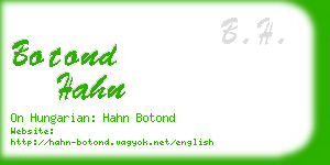botond hahn business card